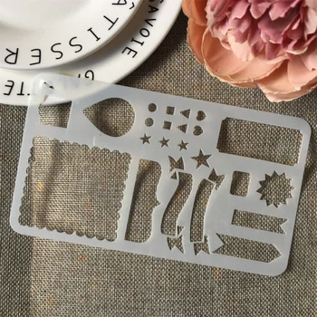 

New A6 Geometry Flag 07 DIY Craft Layering Stencils Wall Painting Scrapbooking Stamping Embossing Album Paper Card Template