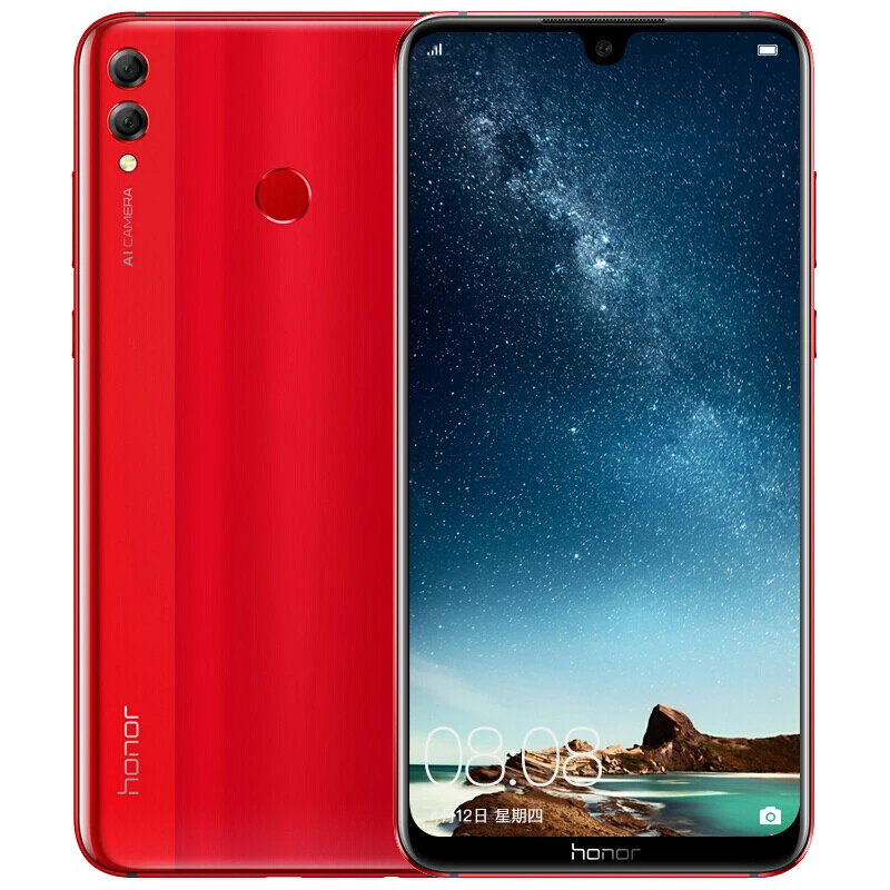 Глобальная ПЗУ huawei Honor 8X Max 7,12 дюймов мобильный телефон 6G 64 Гб 4900 мАч отпечаток пальца ID батарея Android 8,2 16MP Камера 2160*1080