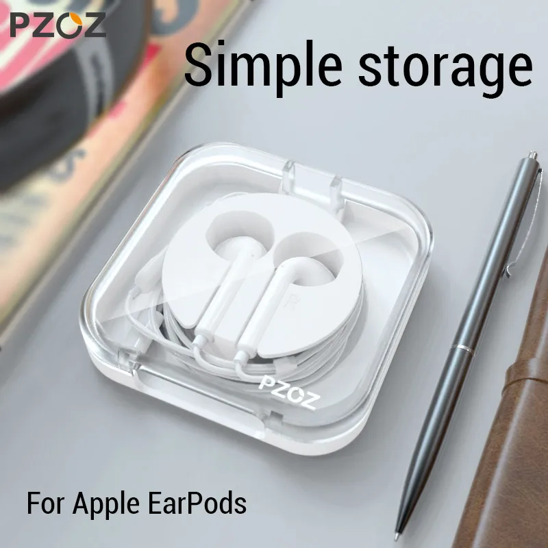 Чехол для наушников PZOZ s проводные наушники Apple EarPods аксессуары жесткий футляр