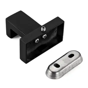 

HOT-Bath Towel Hook,304 Stainless Steel Rectangular Hook, Kitchen Household Storage Coat Rack, Wall Mount,Black