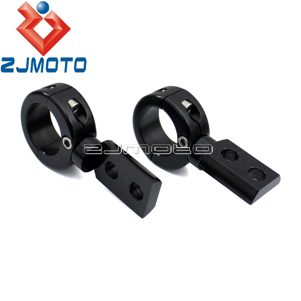 Мотоцикл 7/8 &quotРучка Бар Противотуманные фары крепление кронштейны Черный