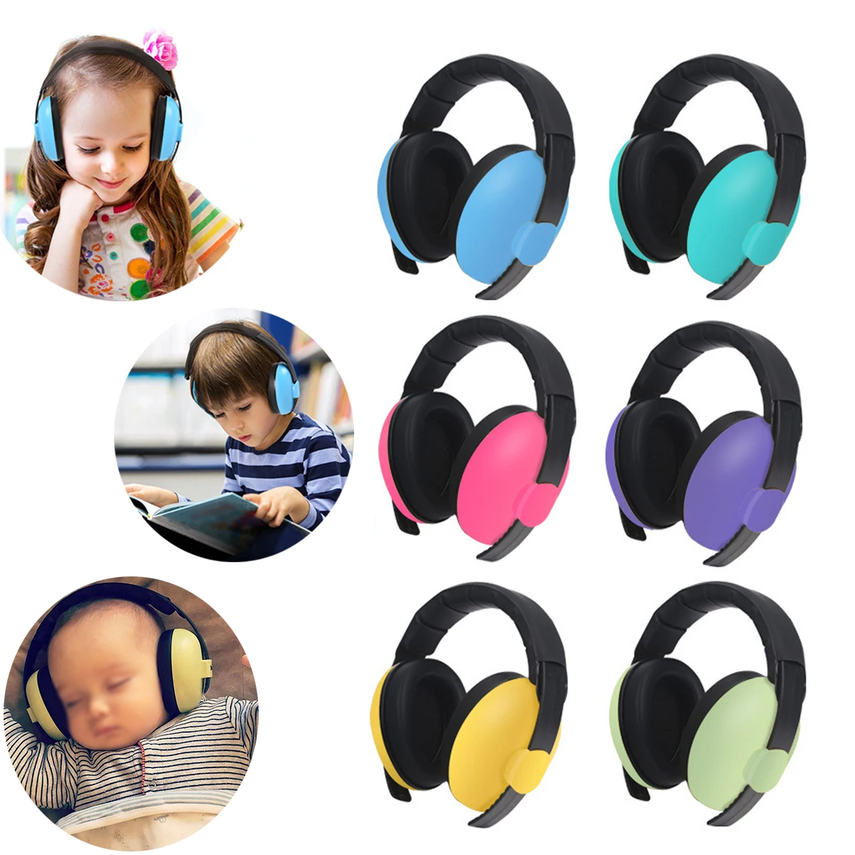 

Baby Kids Anti noise Earmuffs Headset Hearing Protection Ear Defenders Sleeping Headphone Protect Noice Cancel
