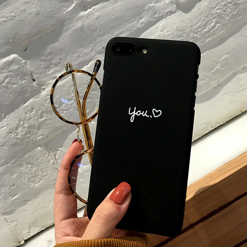 Тонкий матовый грязеотталкивающий мобильный телефон чехол для пар iPhone 6/6S 6/6Splus 7/8