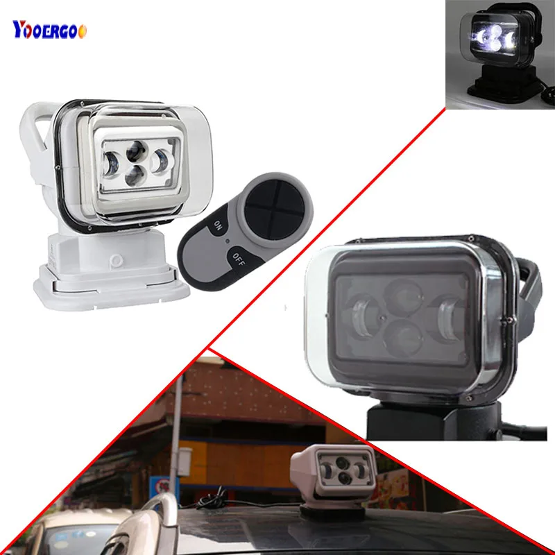 Remote Control Spotlight SUV Car Marine Searchlight 12V 100W Bulb Sophisticated