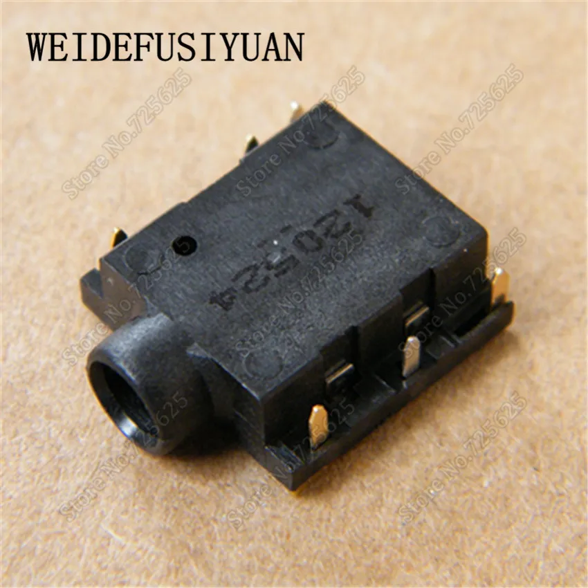 10pcs Audio Headphone Microphone Jack Port Socket for Laptop Netbook 6 pin Connector