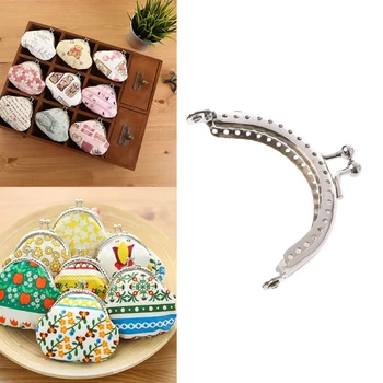 

1PC Metal Frame Kiss Clasp Arch For DIY Wallet Bag Handbag Crafts Clutch Coin Purse Bag Silver Tone 6.5cm