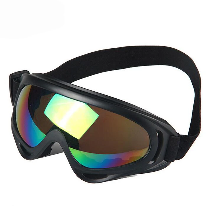 Спорт на открытом воздухе белая рамка ЦВЕТНЫЕ ЛИНЗЫ ДЛЯ ВЗРОСЛЫХ снегоход Сноуборд Защитные очки для скейтбординга сноубординга X400 УФ защитные очки - Цвет: Colorful Lens