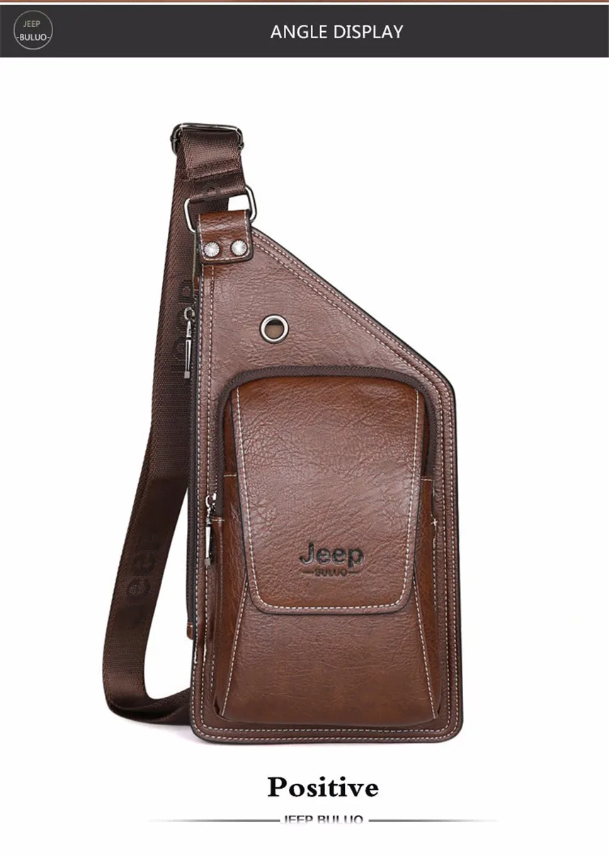 de alta qualidade couro crossbody saco peito