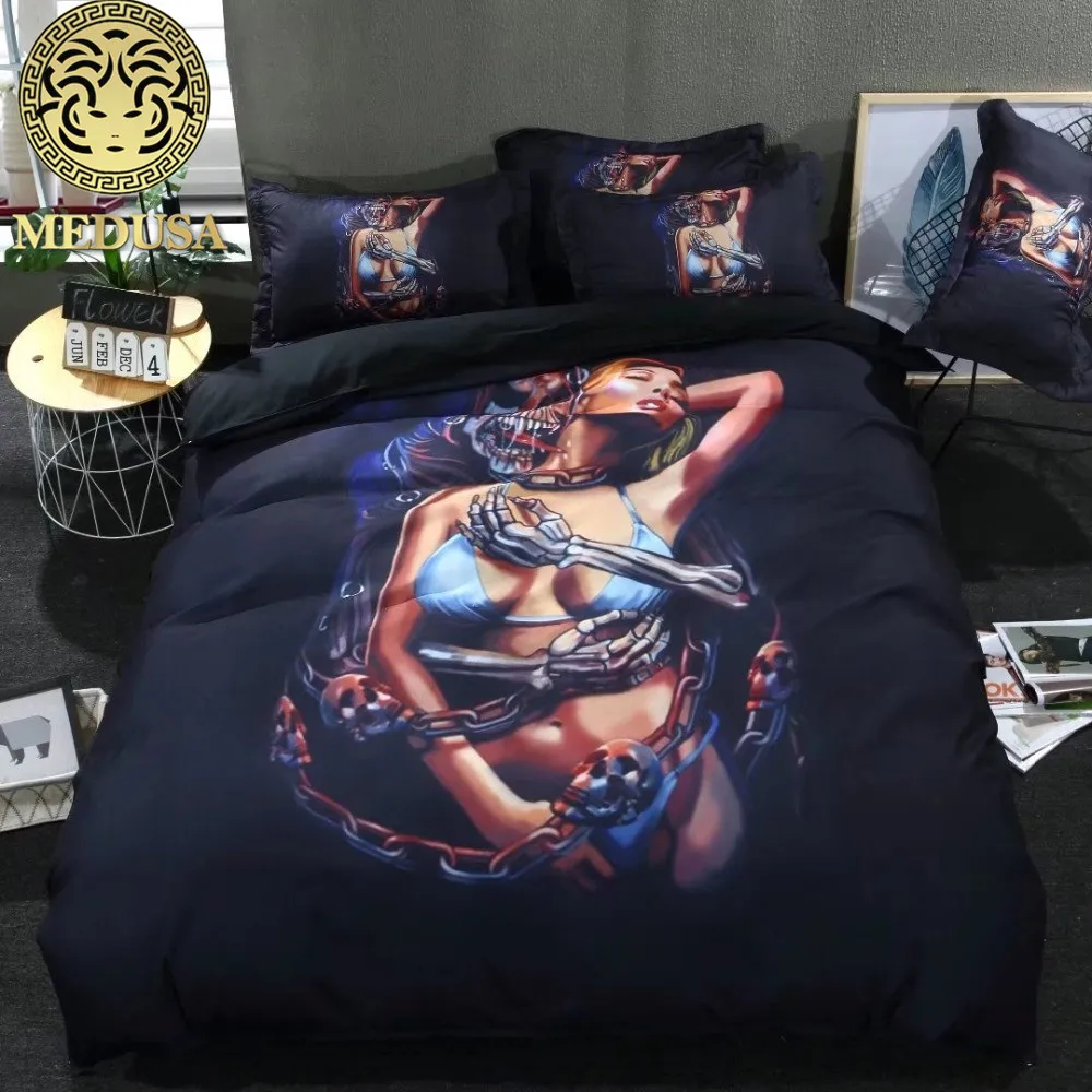 

Medusa 2018 beauty and beast bedding set king queen single size duvet/doona cover set