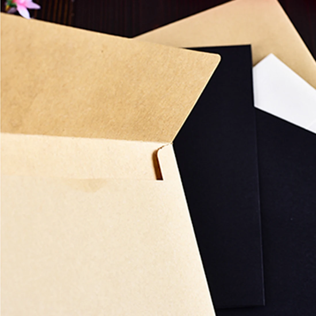 FangNymph 10 шт. Белый Черный конверт из крафт-бумаги Сообщение карты письмо стационарный хранения Бумага подарок офис Supplie канцелярскими