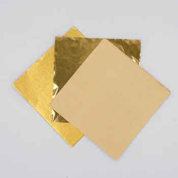 

Gold Aluminium Foil Wrap Paper Handmade Chocolate Candy Cheese Wrapping Paper Sheets Glossy Embossy Line Free Shipping