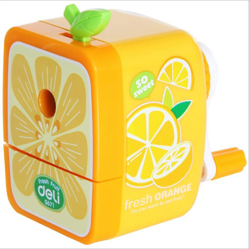 

Children's Stationery High Quality Fruit Colorful Pencil Sharpener Hand crank Manual Pencil Sharpener Child Student Gift 1pc