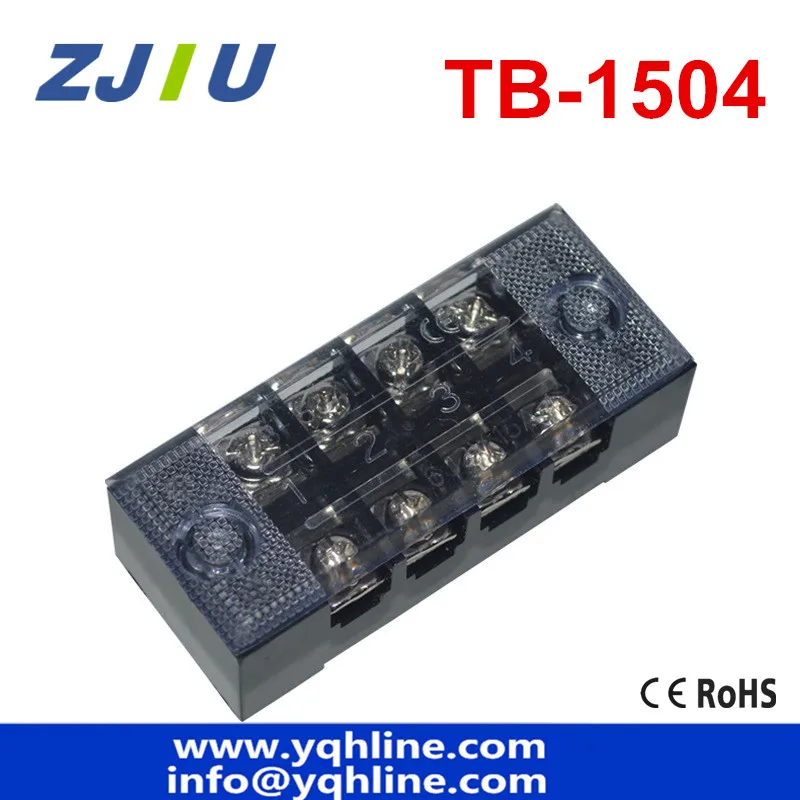 

Wholesales! 10PCS 4 Pole 15A Barrier Screw Terminal Block Strip TB-1504 600V commonly connection terminal