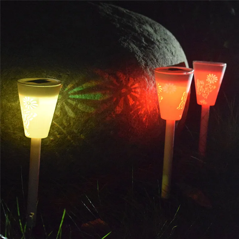 

Hollow-out Butterfly Ground Lamps White Light Colorful Two Adjustable Courtyard Lamp garden LED lamp baby night lights