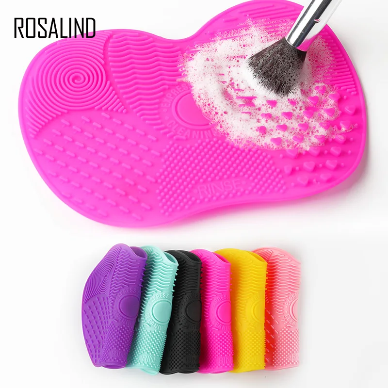

Rosalind Silicone brush cleaner Cosmetic Make Up Washing Brush Gel Cleaning Mat Foundation Makeup Brush Cleaner Pad Board Tools