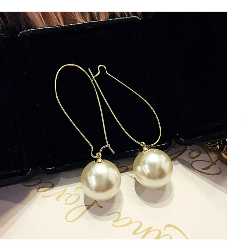 

Simple Wild Earrings Fashion Earrings Long Temperament Earrings Simulation Pearl Earrings Woman Gift Oorbellen