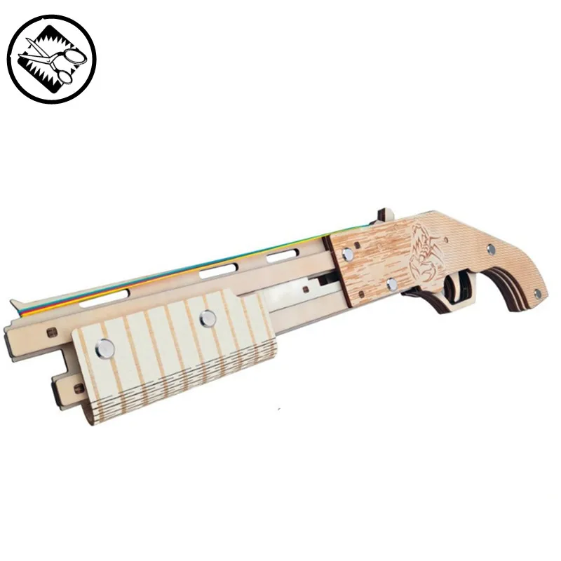

Yandex 3D Rubber band gun model Wooden Jigsaw Puzzle stereo model handmade art collection model children educational toys
