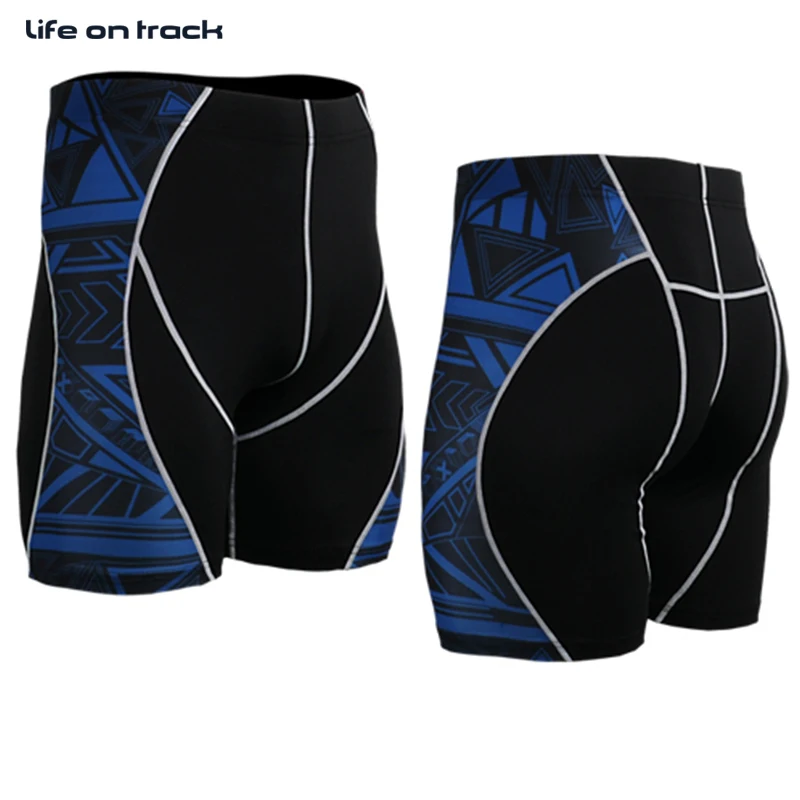 

Mens Cycling Transparant Bottoms Black Wolf Printing Compression Running Shorts Tights GYM Fitness Clothing