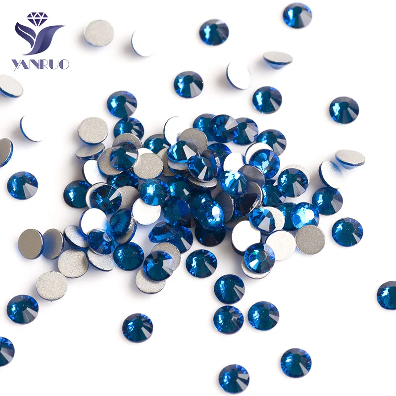 YANRUO 2058NoHF SS16 3,8-4,0 мм Капри синий AAAAA без горячей фиксации Кристальные блестящие камни стеклянные камни стразы для одежды