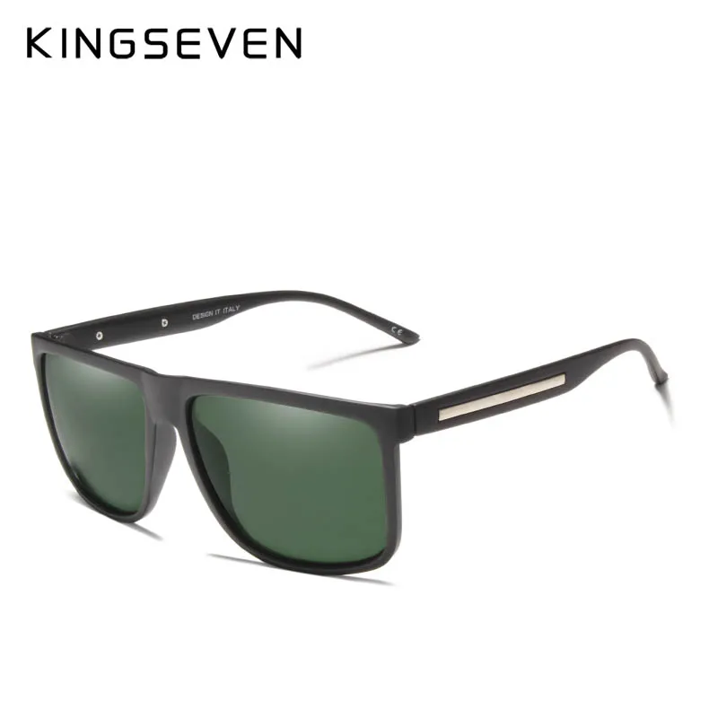 Мужские солнцезащитные очки KINGSEVEN винтажные поляризационные в квадратной оправе