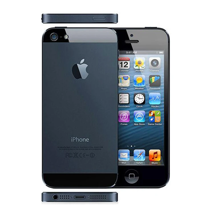 Original iPhone 5 IOS Factory Unlocked Cell Phone, IPS 8.0MP GPS 3G IOS System Used GSM Mobile free apple cell phones