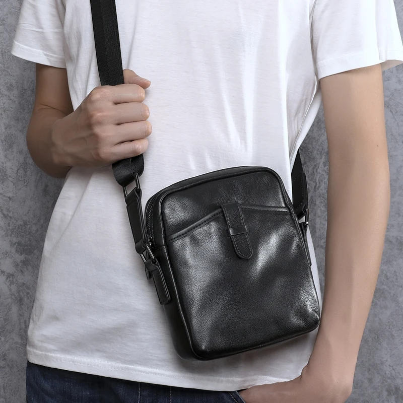 

BAQI Brand Men's Crossbody Bag Handbags Men Messenger bag 2019 Fashion Designer Cow Leather High Quality Shoulder Bag Men Casual