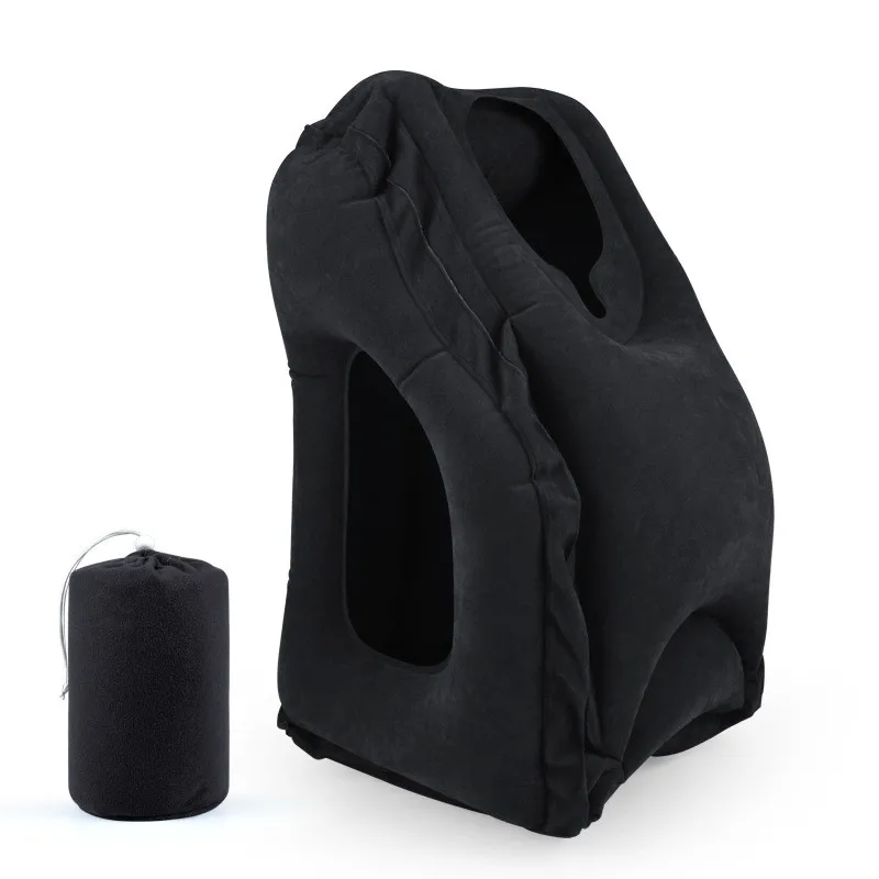 Надувная подушка для путешествий воздушная Подушка Удобная подушка для сна для самолета мягкая подушка для путешествий Складная офисная Подушка для сна - Цвет: TypeA-Black
