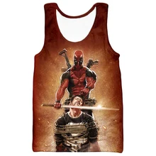 Cloudstyle, новинка, летние мужские майки, 3D, Дэдпул, мужские майки, топы, Каратель, майки, топы, мужские, повседневные, подгонка, жилет размера плюс, 5XL