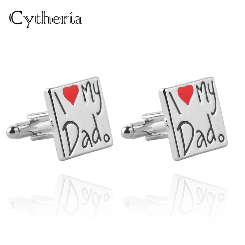 Запонки с надписью I Love My Dad | Украшения и аксессуары