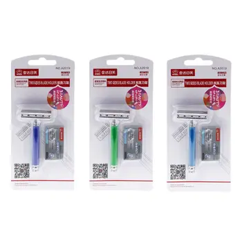 

1 Set Safety Manual Razor Double Edge Blade Replacement Men Beard Trimming Facial Care Hair Mustache Remove Home Accessory Hot J