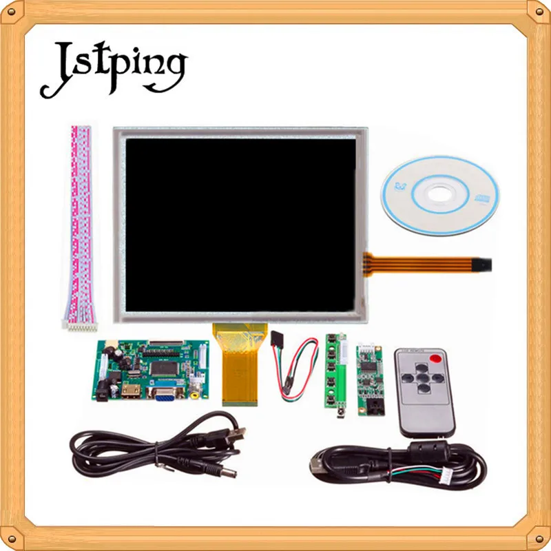 Jstping ЖК-экран 8 дюймов 800*600 AT080TN52 плата драйвера монитора HDMI VGA 2AV LVDS для Raspberry Pi Mini diy