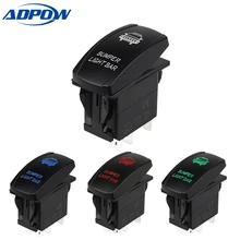 ADPOW 5 Pin 12V 24V стиль carling светодиодный светильник бар тумблер кулисный переключатель SPST ВКЛ-ВЫКЛ водонепроницаемый кулисный переключатель для автомобиля лодки грузовика