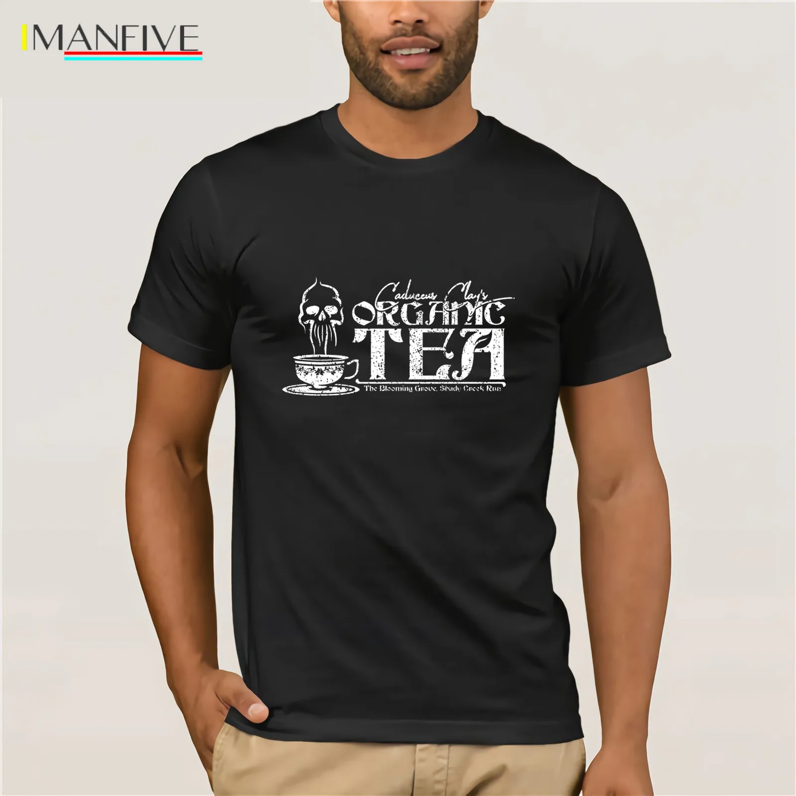 

Caduceus Clay's Organic Tea Critical Role T-Shirt Men's New Arrival Summer Style Short Sleeve t-shirt Streetwear Short