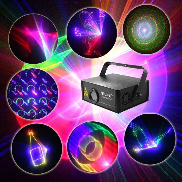 SUNY 400mw RGB 5* Effects ILDA SD DMX LCD Display Laser Stage Lighting
