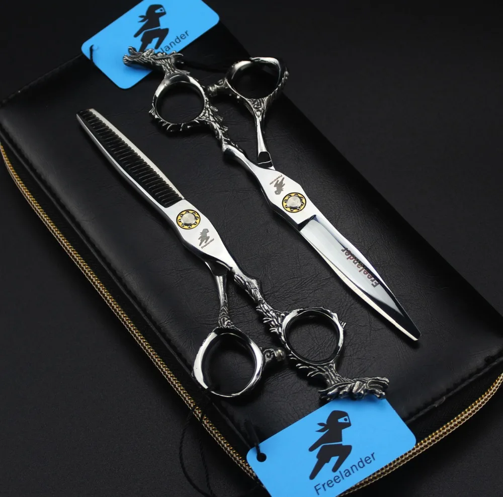 

6.0 inch tail dragon handle hairdressing handle scissors high-end high-quality scissors fine workmanship barber shop scissors