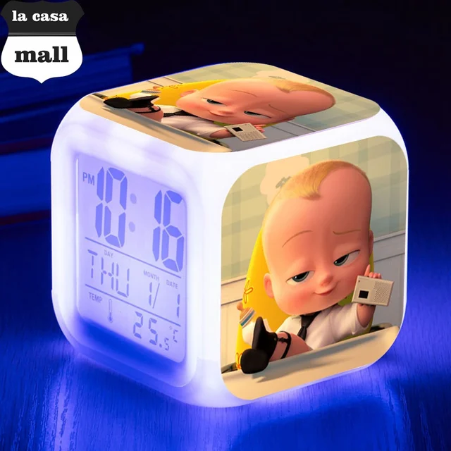 2017 Movie The Boss Baby LED Clock despertador led alarm clock snooze