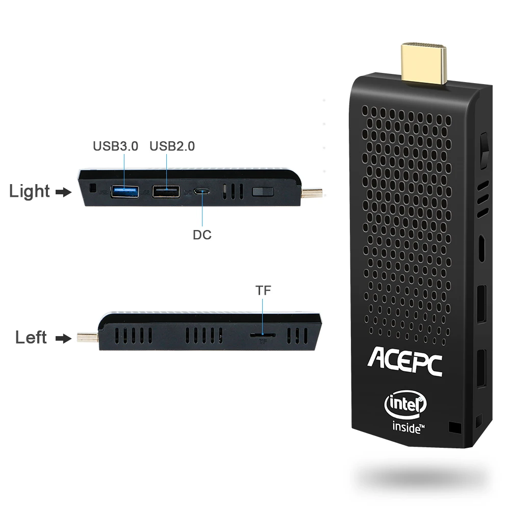 Мини ПК Windows 10 лицензированный Intel Atom x5 Z8350 mini stick T6 pro pc 4 Гб 64 ГБ 32 eMMC BT4.0 WiFi PC Compute