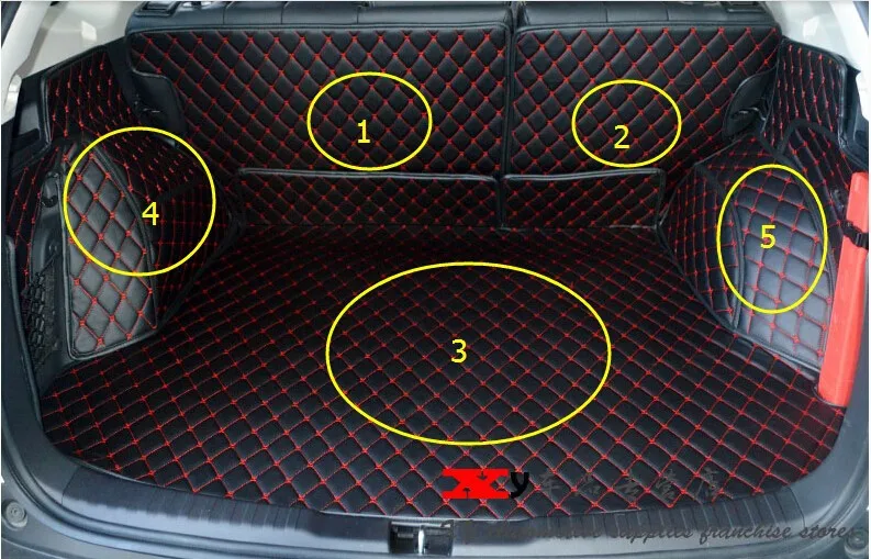 For Honda CRV CR-V 2012 2013 2014 2015 2016 Interior Car Styling Car Rear Cargo Trunk Mats Pads 5pcs / set For Honda CRV CR-V 2012 2013 2014 2015 2016 Interior Car Styling Car Rear Cargo Trunk Mats Pads 5pcs / set