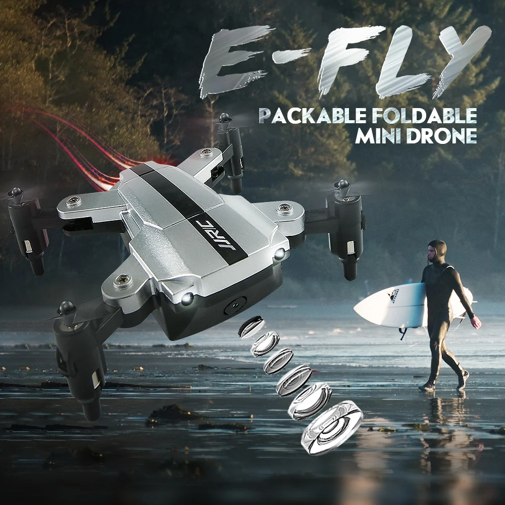 

JJRC H54W Mini Foldable RC Drone Pocket FPV Quadcopter with Selfie 480P WiFi Camera Hover Headless Mode Voice Control Mode