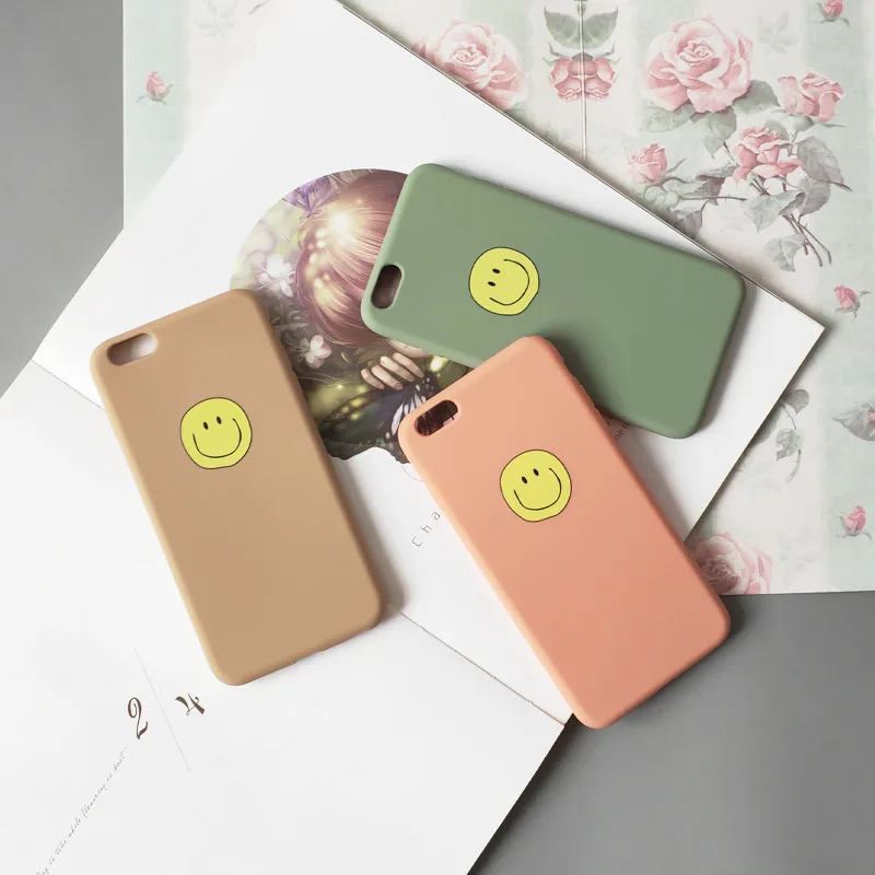New smiley mobile phone case for iphonexs max X XR matte TPU soft shell for iphone6s 6 7 8P soft shell