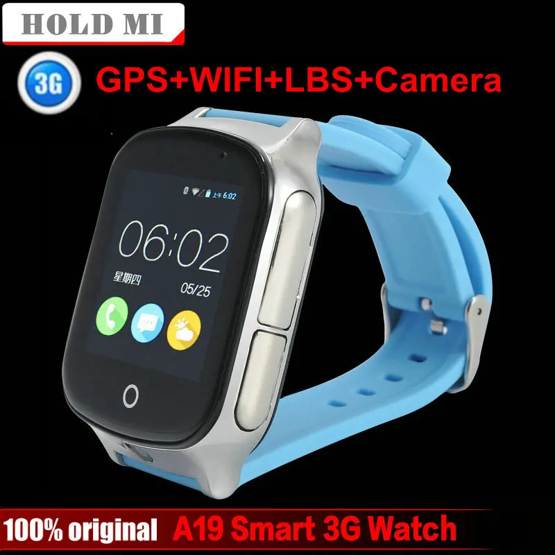 3G Smart Watch for Kids People Elderly GPS WIFI SOS LBS A19 GPS Watch Camera Locate Finder emergency call 3G child smartwatch