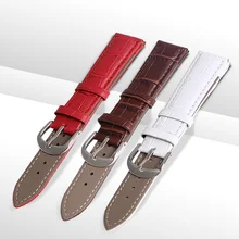 Кожаный ремешок для часов, 20 мм, 22 мм, Ремешки для наручных часов для мужчин и женщин, ремешок для часов, браслет 18 мм, 16 мм, 14 мм, 12 мм, пряжка, наручные часы, коричневый ремень