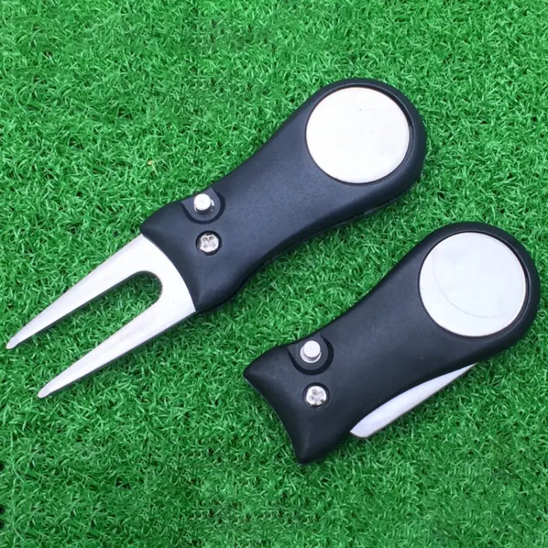 Ремонт Switchblade инструмент шаг Groove очиститель для гольфа вилы принадлежности для гольфа положить зеленый вилка Dropship 1 шт. гольф дерн