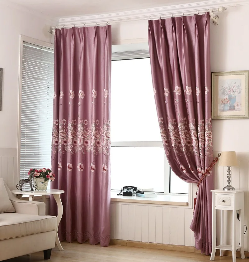 SunnyHouseware высокого качества пион вышитые полный тенты Шторы или cortinas для жизни windows можно под заказ
