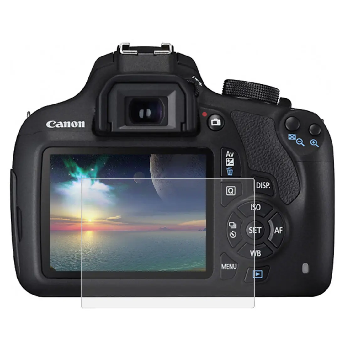 Ультратонкое закаленное защитное стекло 2.5D 9H для камеры Canon 1200D/1300D | Электроника