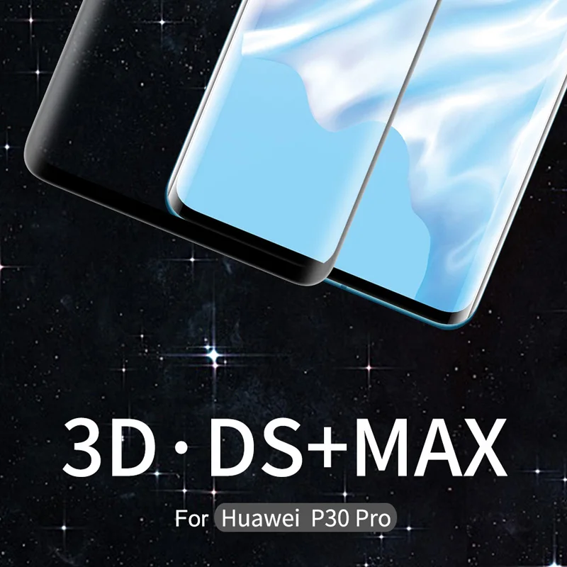 Nillkin 3D DS+ Макс закаленное Стекло для huawei P30 Pro полный Экран крышка изогнутая Защитная Олеофобное