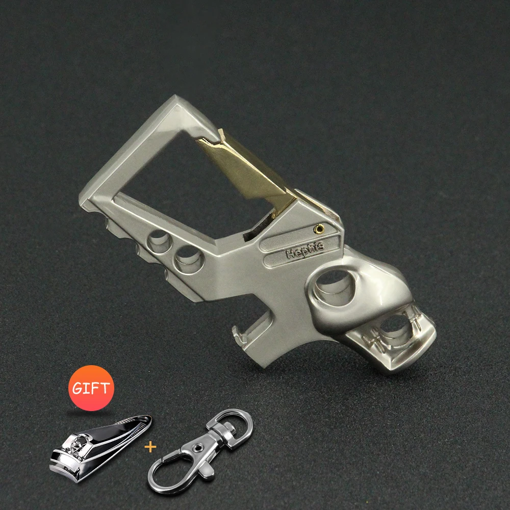 

Hephis Silver Carabiner Keychains and Multi Function Bottle Opener Car Key chain Unique Trinket Key Rings Holder For Men Gift k3