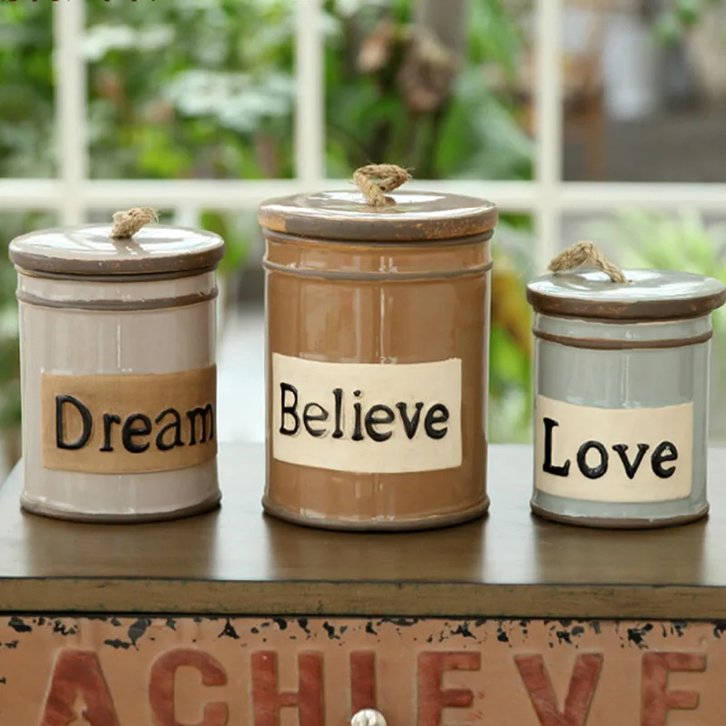

Western Style Anaglyph Ceramic Storage Tank Painted Pottery And Porcelain Household Receive Moistureproof Prevent Wet Garniture