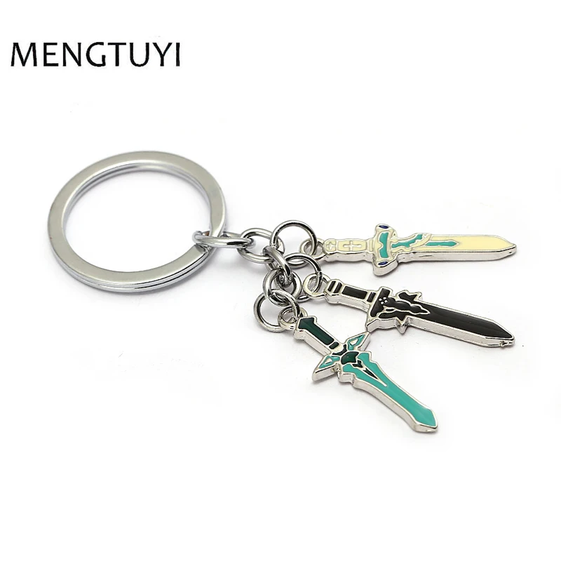 J Store аниме SAO брелок мини меч для ключей игра сувенир онлайн llaveros мужчин и