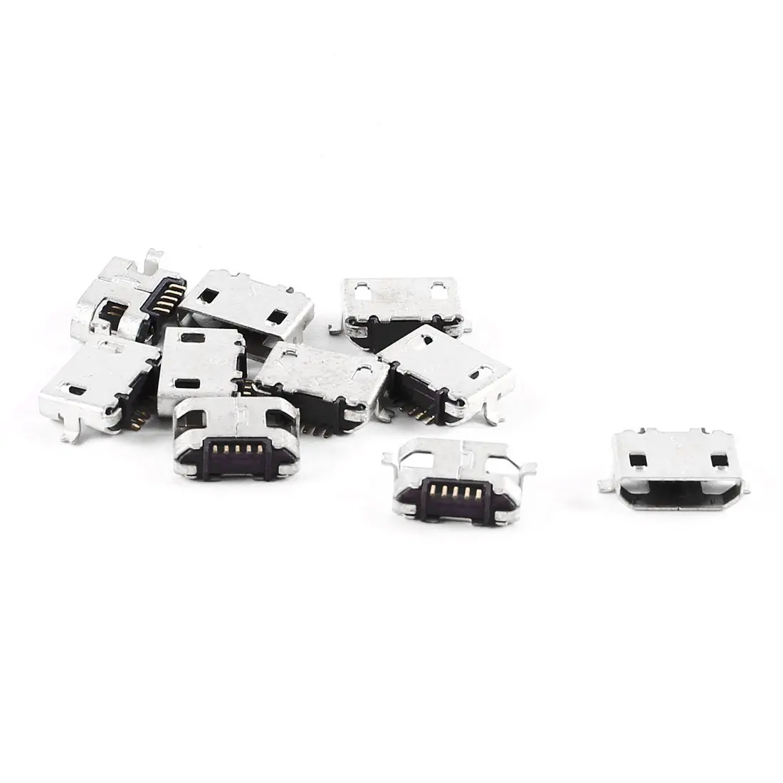 

THGS 10 Pcs Spare Parts Type B Micro USB Female Jack Connector Port Socket